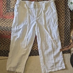 Liz Claiborne White Elastic Waist Pull-On Pants